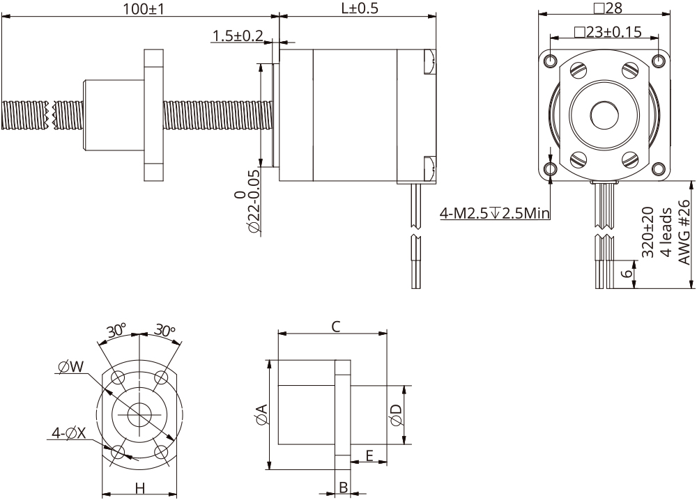 external actuator demension