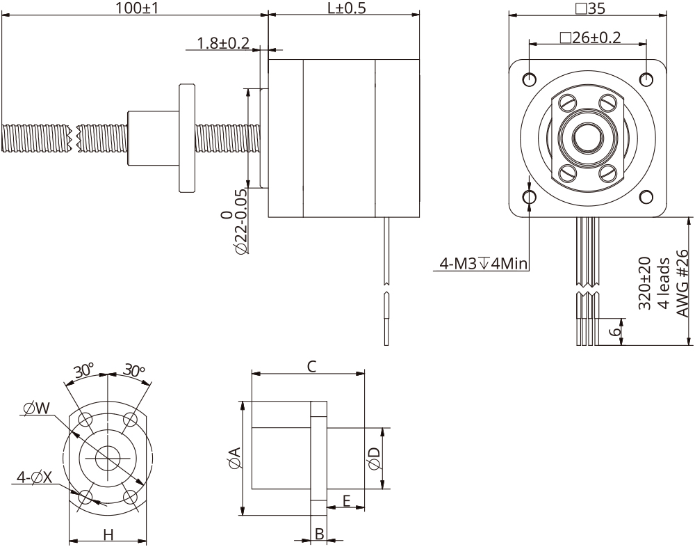 external actuator demension