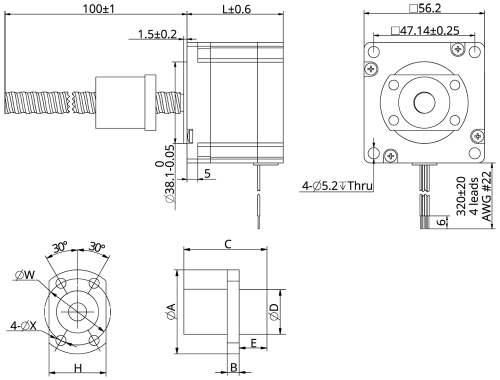 external actuator demension