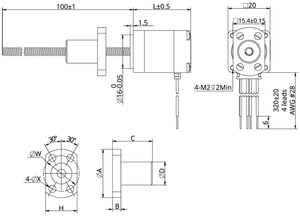 external actuator demension