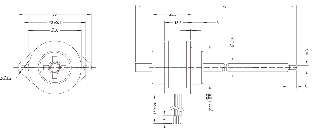 non-captive actuator demension