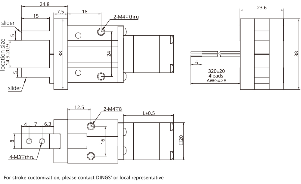 external actuator demension