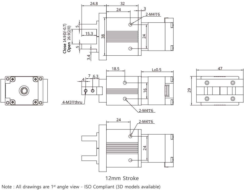 external actuator demension