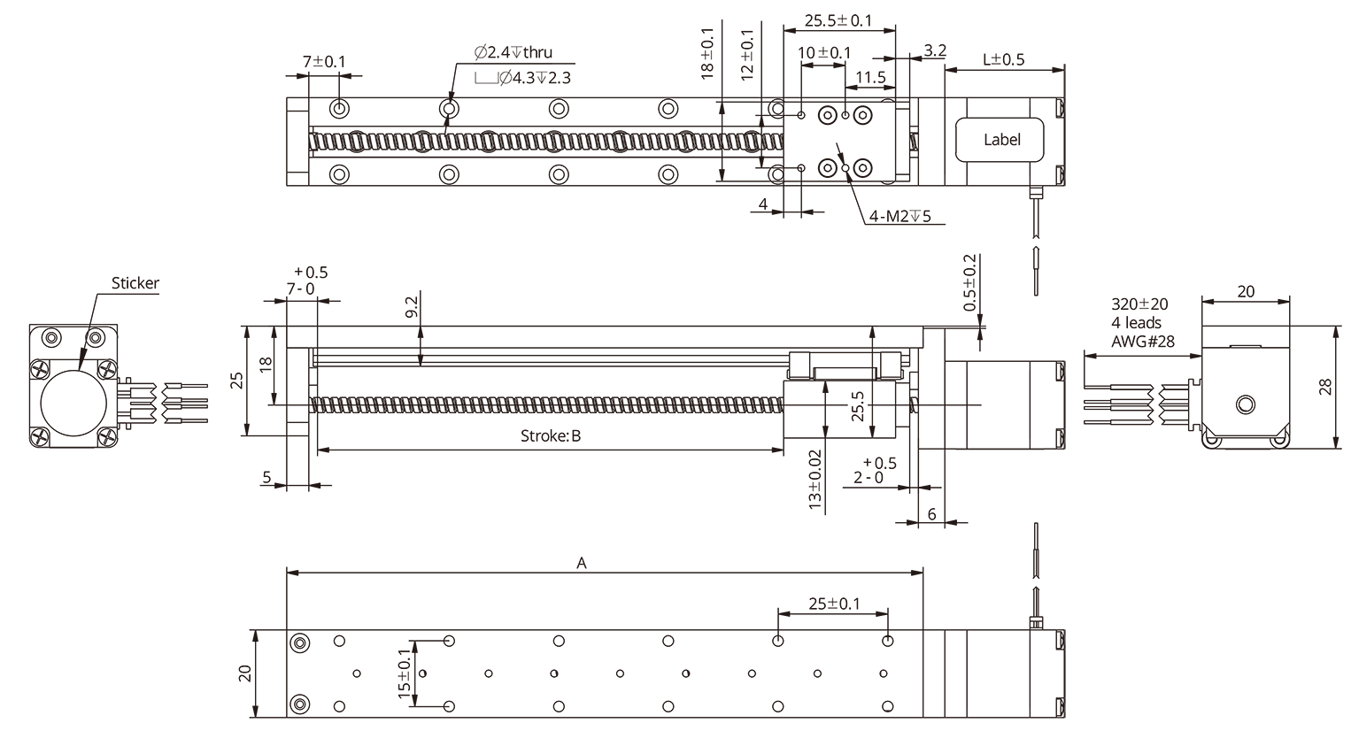 external actuator demension